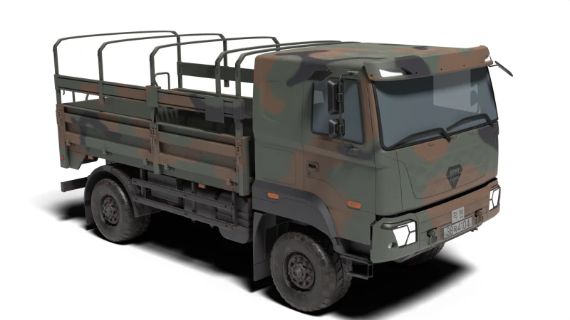 कोरिया सैन्य ट्रक K-511 3D मॉडल .c4d .max .obj .3ds .fbx .stl .blend 