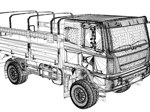 Korea Military Truck K-511 3D मॉडल