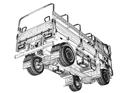 Korea Military Truck K-511 3D मॉडल