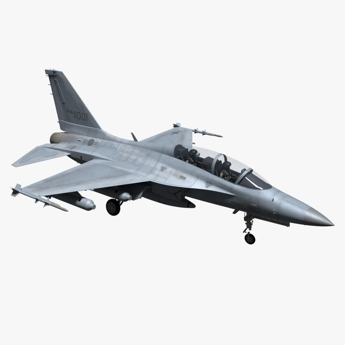 Supersonic Fighter FA-50 3D Model .c4d .max .obj .3ds .fbx .stl .blend 