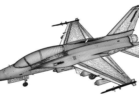 Supersonic Fighter FA-50 3D Model