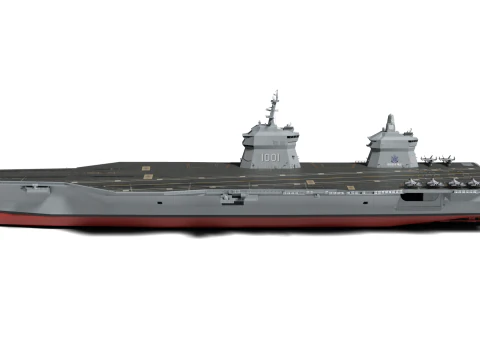 KF-21'li Kore Uçak gemisi 3D Model