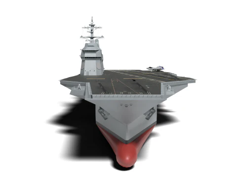 Korea Aircraft carrier with KF-21 3D Model
