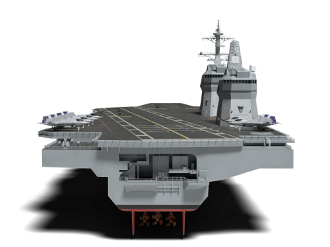 Korea Aircraft carrier with KF-21 Model 3D
