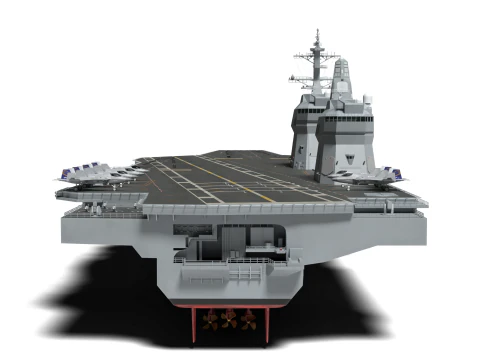 Korea Aircraft carrier with KF-21 3D Model