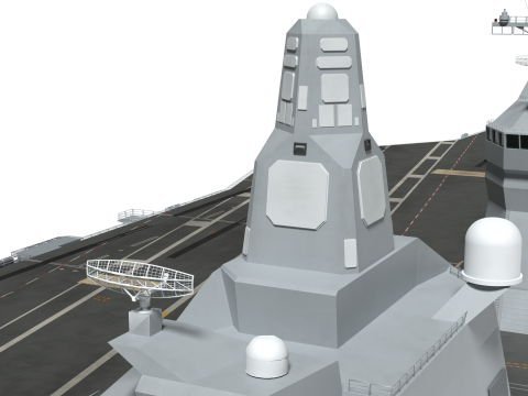 Korea Aircraft carrier with KF-21 Model 3D