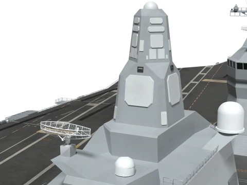Korea Aircraft carrier with KF-21 3D Model