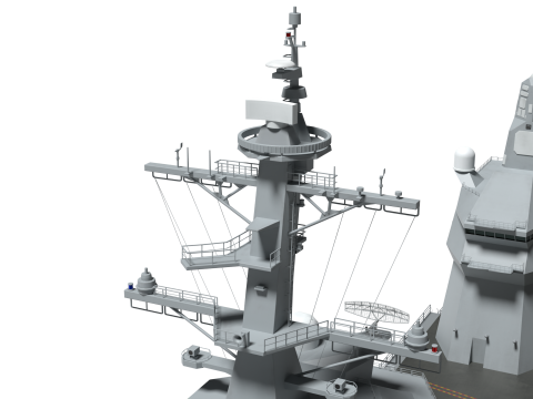 Korea Aircraft carrier with KF-21 Model 3D