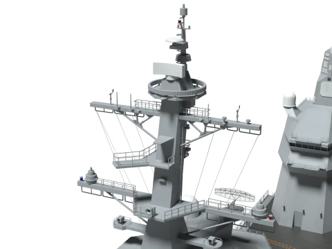 Korea Aircraft carrier with KF-21 3D Model