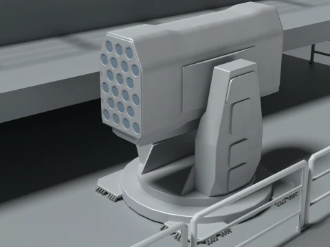 Korea Aircraft carrier with KF-21 3D Model