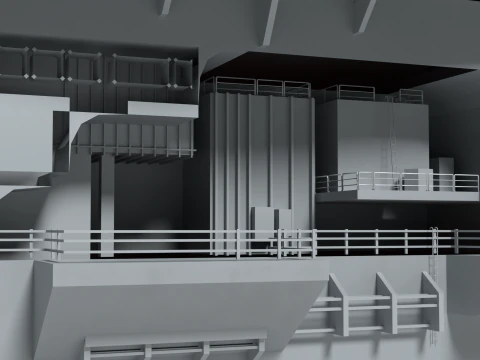 Korea Aircraft carrier with KF-21 3D Model