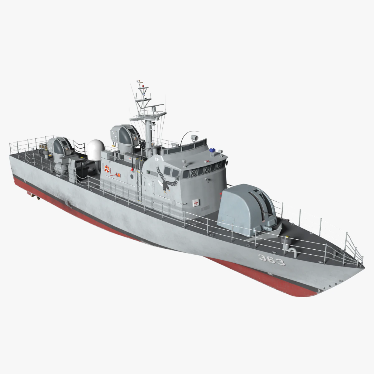 Korea Patrol Craft Fast Chamsoori-class 3D Model .c4d .max .obj .3ds .fbx .stl .blend 