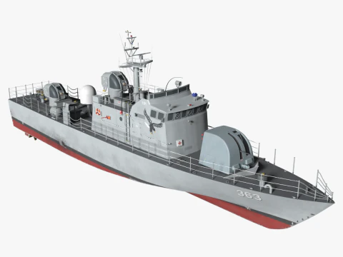 Kore Devriye Gemisi Hızlı Chamsoori sınıfı 3D Model