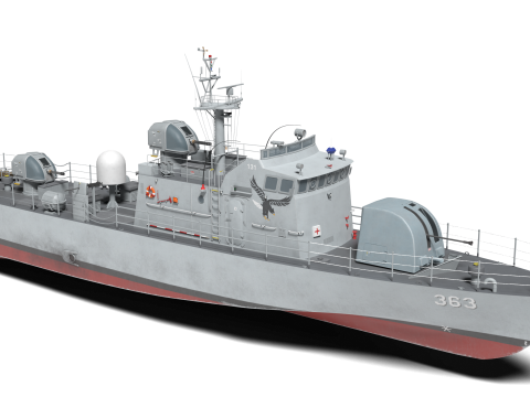 Korea Patrol Craft Fast Chamsoori-class 3D Model