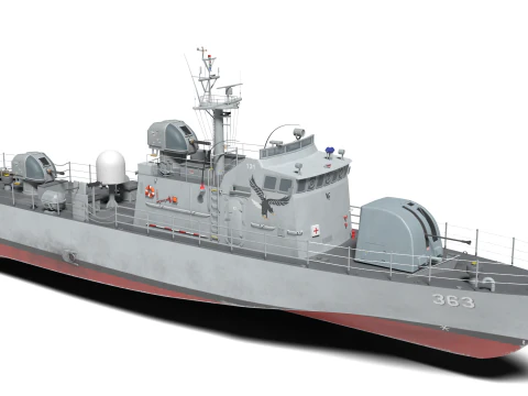 Korea Patrol Craft Fast Chamsoori-class 3D Model