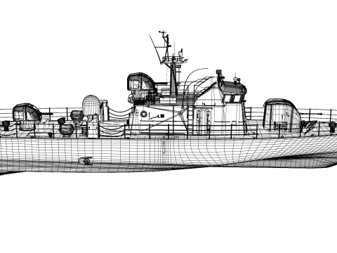 Korea Patrol Craft Fast Chamsoori-class 3D Model