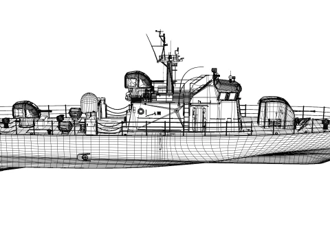 Korea Patrol Craft Fast Chamsoori-class 3D Model