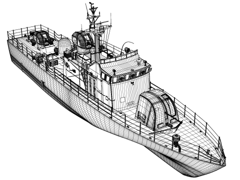 Korea Patrol Craft Fast Chamsoori-class 3D Model