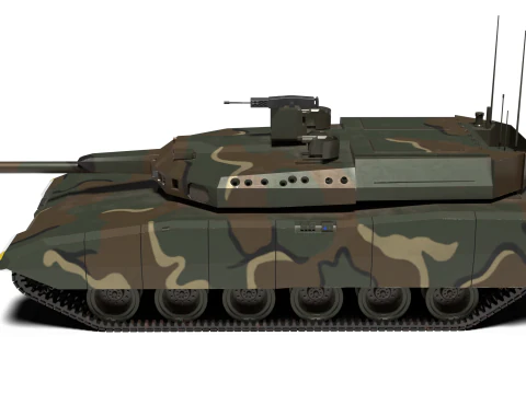Korea AI tank K-3 3D Model