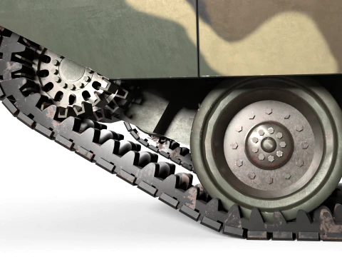 Korea AI tank K-3 3D Model