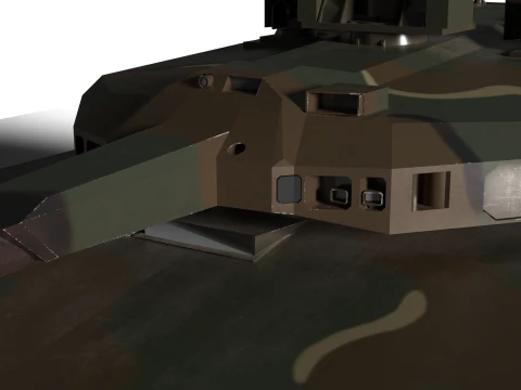 Korea AI tank K-3 3D Model