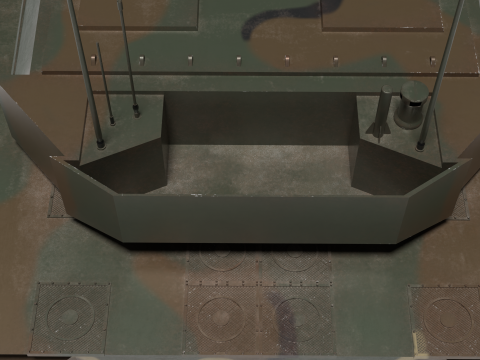 Korea AI tank K-3 Modelo 3D