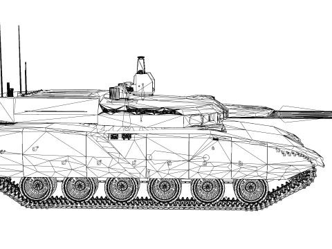 Korea AI tank K-3 3D Model