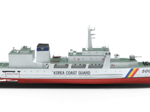 Coast guard ship Lee Cheong ho 3D Model