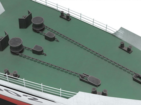 Coast guard ship Lee Cheong ho 3D Model