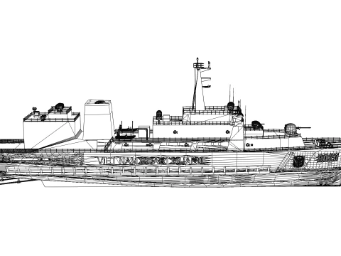 Coast guard ship Lee Cheong ho 3D Model