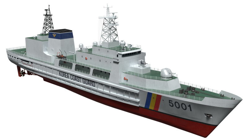 Coast Guard Ship Sambong 3D Model .c4d .max .obj .3ds .fbx .stl .blend 