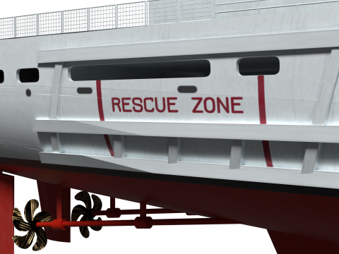 Coast Guard Ship Sambong 3D Model