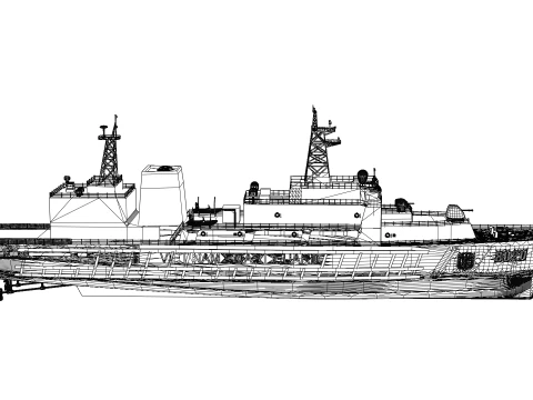 Coast Guard Ship Sambong 3D Model