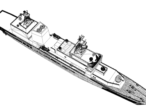 Coast Guard Ship Sambong 3D Model