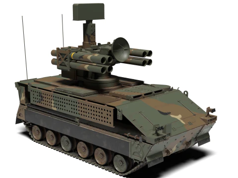 Rudal antipesawat Korea Tank K-31 Model 3D