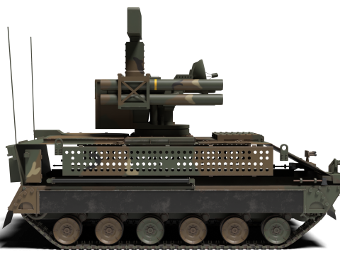 Korea Anti-aircraft missile Tank K-31 3D Model