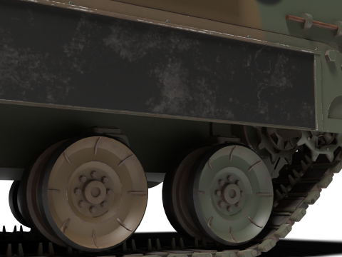 Korea Anti-aircraft missile Tank K-31 3D Model
