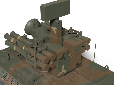 Korea Anti-aircraft missile Tank K-31 3D Model