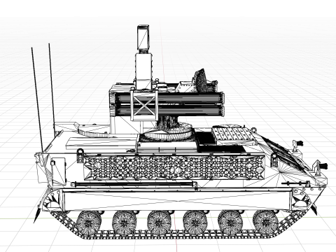Korea Anti-aircraft missile Tank K-31 3D Model