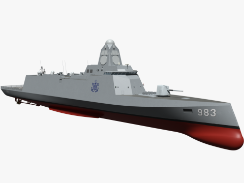 Korea Destroyer KDDX 3Dモデル