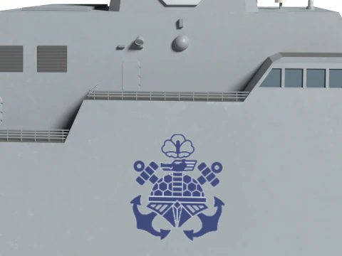 Korea Destroyer KDDX 3D Model