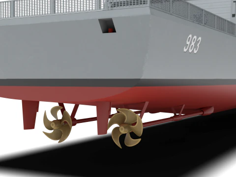 Korea Destroyer KDDX 3D Model