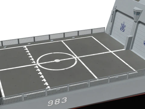 Korea Destroyer KDDX 3D Model