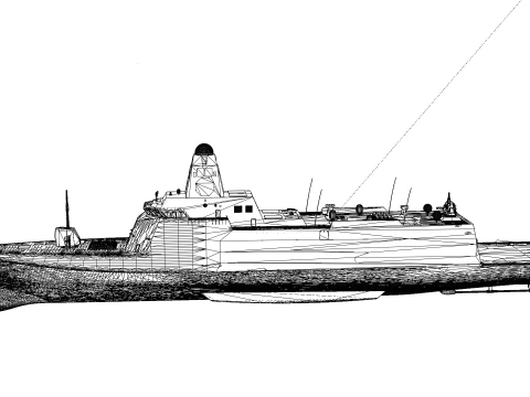Korea Destroyer KDDX 3D Model