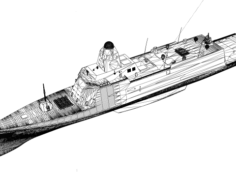 Korea Destroyer KDDX Modelo 3D