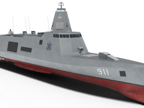 Korea Destroyer KDDX-S 3D Model