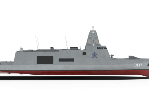 Korea Destroyer KDDX-S 3D Model