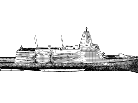 Korea Destroyer KDDX-S 3D Model