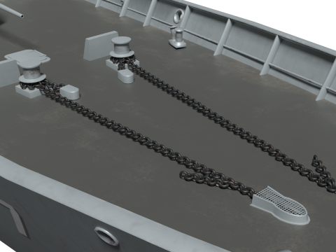 Korea Destroyer Daejoyeong 3D Модель