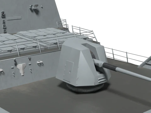 Korea Destroyer Daejoyeong 3D Model